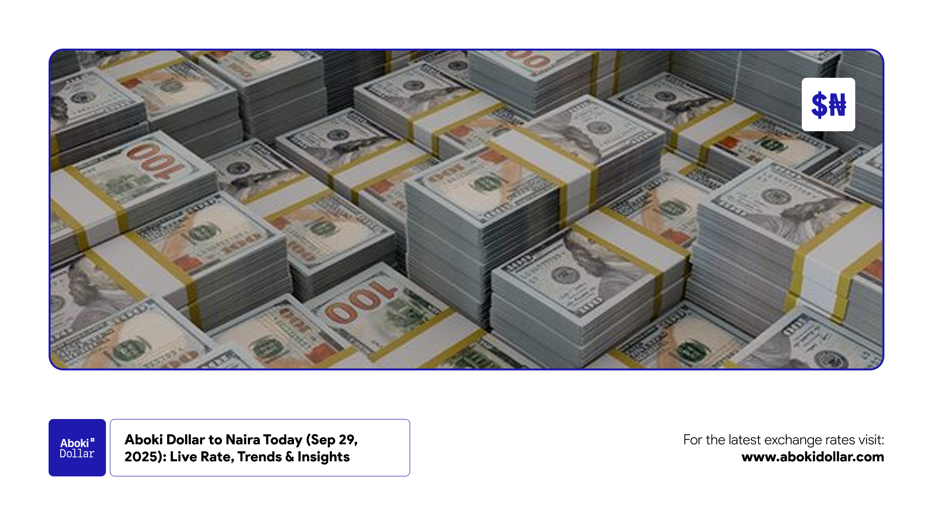 Aboki Dollar to Naira Today (Sep 29, 2025): Live Rate, Trends & Insights